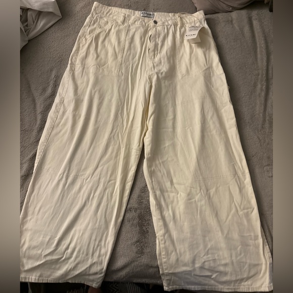 Kreamy Pants - Kreamy - Women's Cozy  Pants  - Cream - 1X